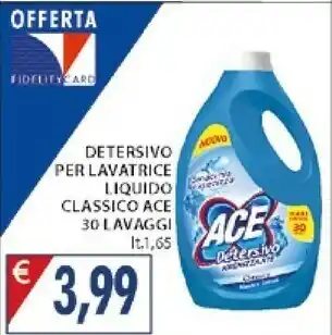 Mercatò Ace Detersivo Per Lavatrice Liquido Classico offerta