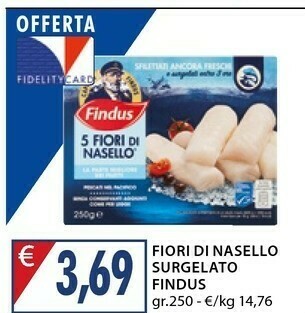 Mercatò Findus 5 Fiori Di Nasello 250 G(ml) offerta