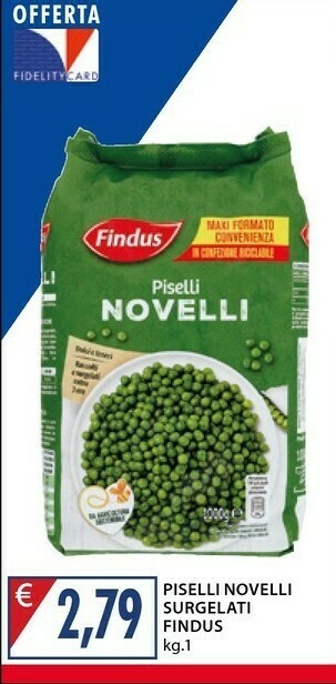 Mercatò Findus Piselli Novelli 1000 G(ml) offerta