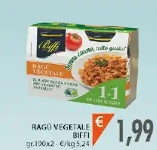 Mercatò Biffi - Ragù Di Soia 100% Vegetale 190 G(ml) offerta