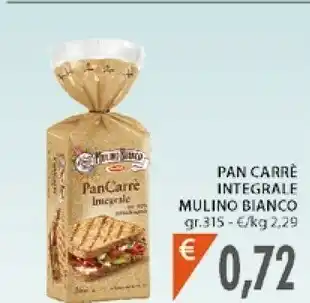 Mercatò Mulino Bianco Pan Carrè Integrale 315 G(ml) offerta