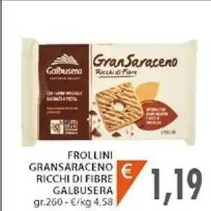 Mercatò Galbusera Frollini Gransaraceno Ricchi Fibre offerta