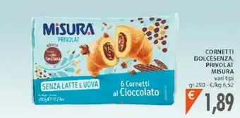 Mercatò Misura Cornetti All'Albicocca Dolcesenza 290 G(ml) offerta