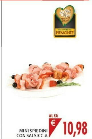 Mercatò Mini Spiedini Con Salsiccia offerta