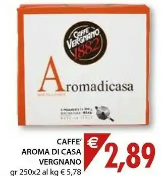 Mercatò Vergnano Caffe Aroma Di Casa offerta