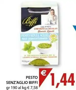 Mercatò Biffi Pesto Con Basilico Genovese DOP Senza Aglio 190 G(ml) offerta