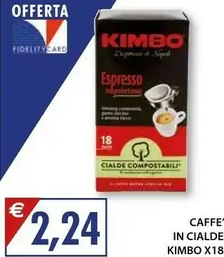 Mercatò Kimbo Caffe In Calde offerta
