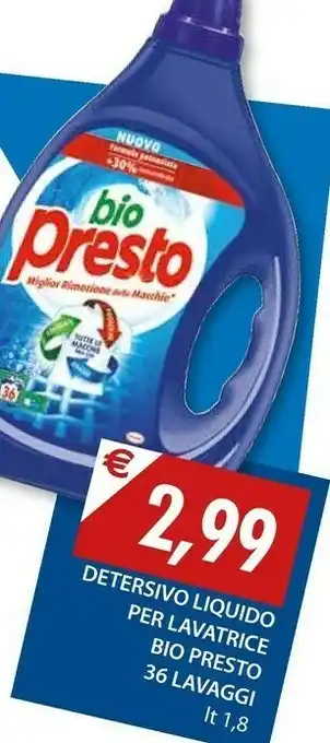 Mercatò Bio Presto Detersivo Liquido Per Lavatrice offerta