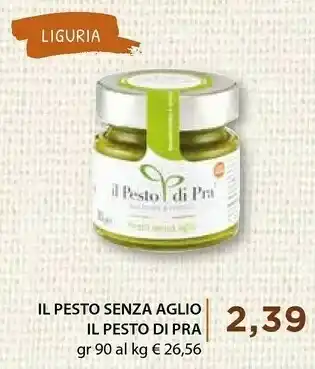 Mercatò Il pesto di prà Il Pesto Senza Aglio 90 Gr offerta