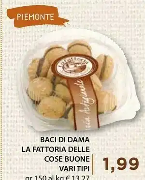 Mercatò La fattoria delle cose buone Baci Al Cacao 150 G(ml) offerta