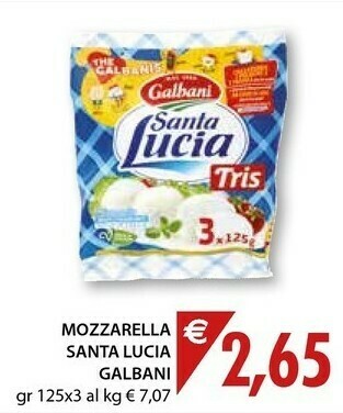Mercatò Galbani Mozzarella Santa Lucia offerta
