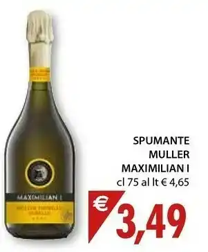 Mercatò Muller Maximilian I Spumante offerta