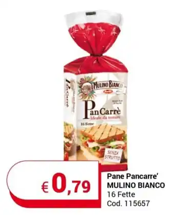 Centro Cash Pane Pancarre' MULINO BIANCO 16 Fette offerta