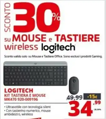 Logitech Kit Tastiera e Mouse MK470 920-009196