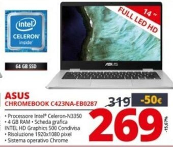 Comet Asus Chromebook C423NA-EB0287 offerta