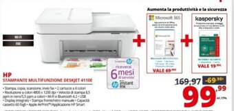 Comet hp Stampante Multifunzione Deskjet 4110E offerta