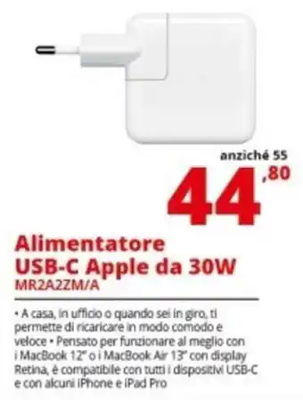 Comet Alimentatore USB-C Apple da 30W offerta