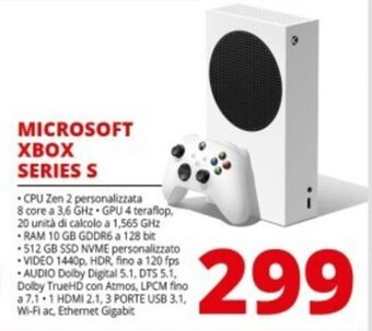 Comet Microsoft Xbox Series S offerta
