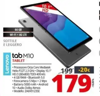 Comet Lenovo tab M10 offerta