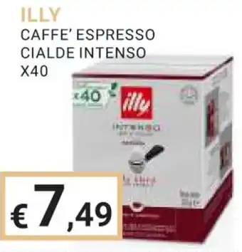 Eté ILLY CAFFE' ESPRESSO CIALDE INTENSO X40 offerta