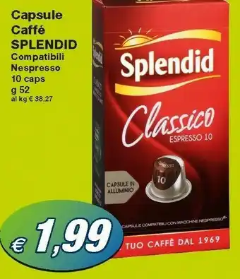 Prix Quality Splendid Capsule Caffe Classico Espresso offerta