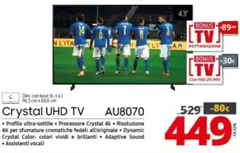 Comet Crystal UHD TV AU8070 offerta
