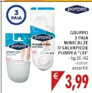 Mercatò Pompea Gruppo 3 Paia Minicalze O Salvapiede offerta