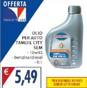 Mercatò Tamoil Olio Per Auto offerta