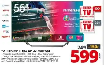 Comet TV ULED 55" Ultra HD 4K 55U72QF offerta
