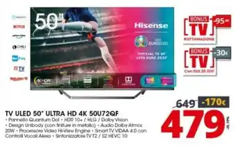 Comet TV ULED 50" Ultra HD 4K 50U72QF offerta
