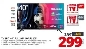 Comet TV LED 40" Full HD 40A5620F offerta