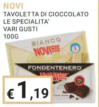 Eté NOVI TAVOLETTA DI CIOCCOLATO LE SPECIALITA' VARI GUSTI 100G offerta