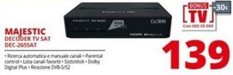 Comet Majestic Decoder TV Sat DEC-265SAT offerta