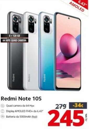 Comet Xiaomi Redmi Note 10S offerta