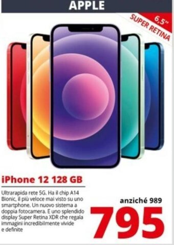 Comet Apple iPhone 12 128 GB offerta