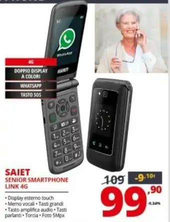 Comet Senior Sailet Smartphone Link 4G offerta