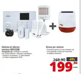 Comet Sistema di allarme wireless WIFI/GSM offerta