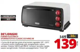 Comet De'Longhi Forno Elettico Sfornatutto Classic EO14902.W offerta