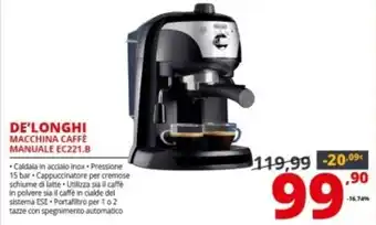 De'Longhi Macchina Caffè Manuele EC221.B
