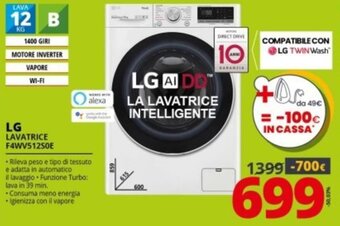 LG Lavatrice F4WV512S0E