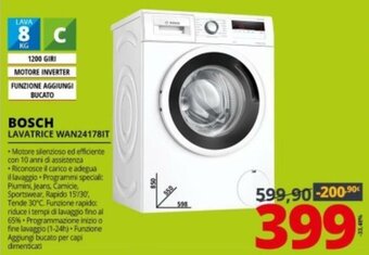 Comet Bosch Lavatrice WAN24178IT offerta
