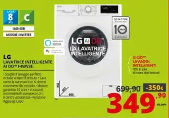 Comet LG Lavatrice Intelligente Ai DD F4WV3E offerta