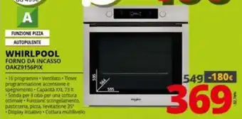 Comet Whirlpool Forno Da Incasso OAKZ9156PIX offerta