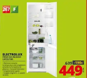 Comet Electrolux Frigo da Incasso LNT2LF18S offerta