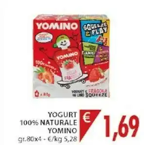 Mercatò Yomino 100% Naturale Yogurt E Fragole 320 G(ml) offerta