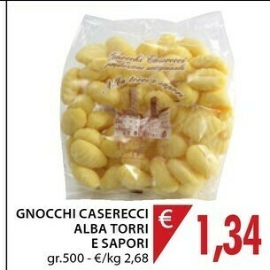 Mercatò Alba torri e sapori Gnocchi Caserecci offerta