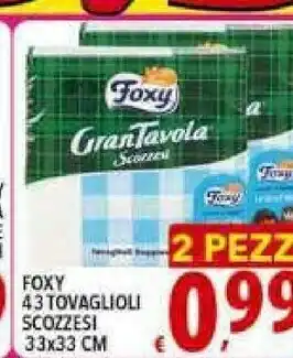 Iper Triscount Foxy Tovaglioli offerta