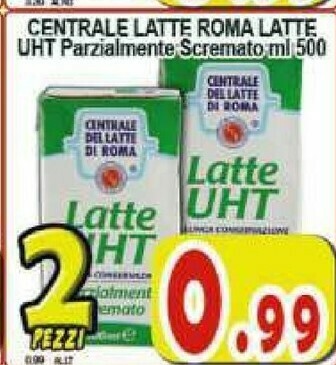Gros Centrale del latte di roma Latte parzialmente scremato offerta