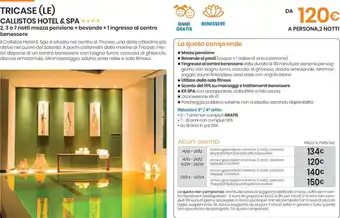 Eurospin TRICASE (LE) CALLISTOS HOTEL & SPA offerta