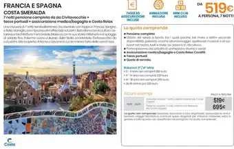 Eurospin FRANCIA E SPAGNA COSTA SMERALDA offerta